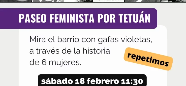Repetimos el paseo feminista por Tetuán. 18 de febrero